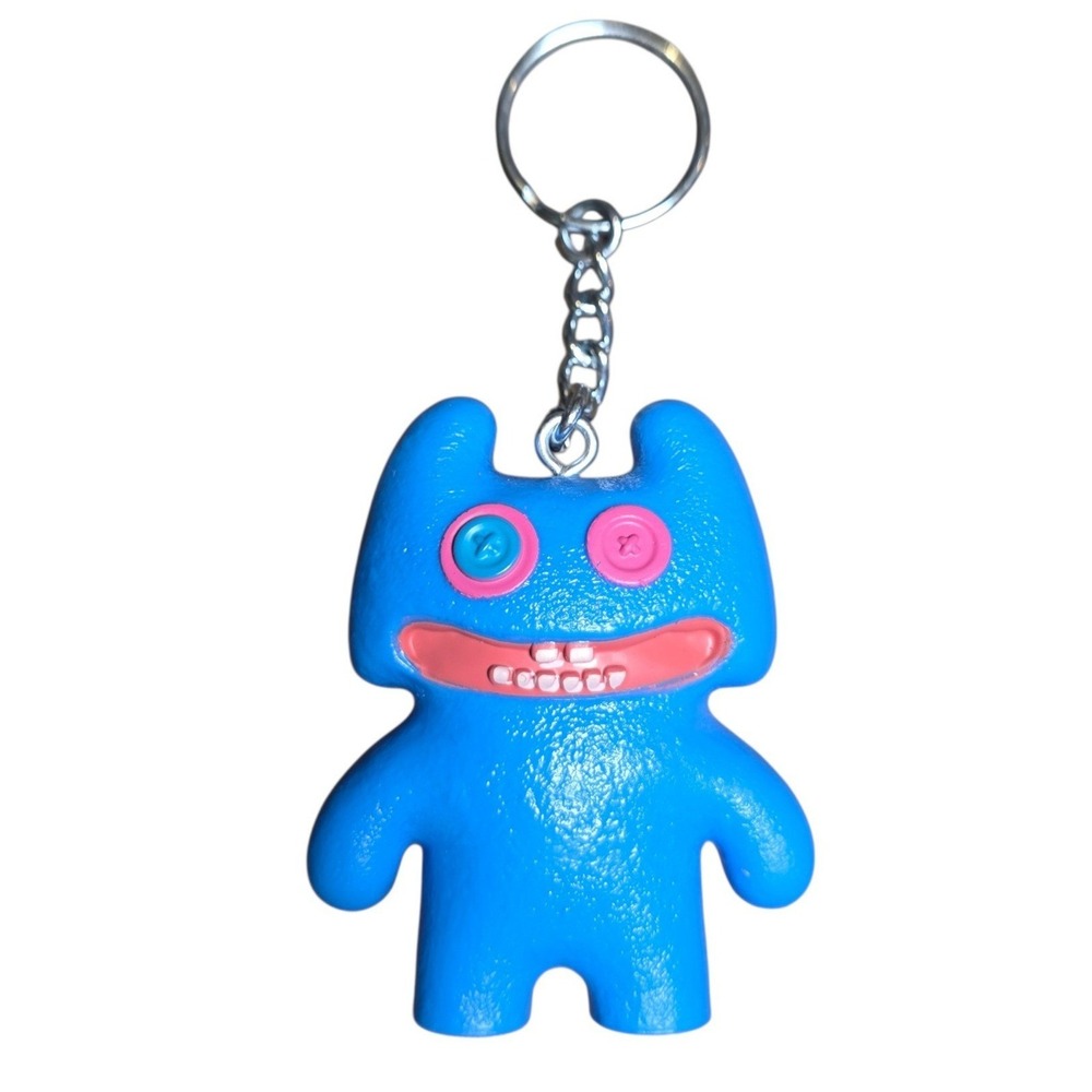 Fuggler Blue Ugly Monster Keychain Button Eyes Collectible Blind Bag Series 4